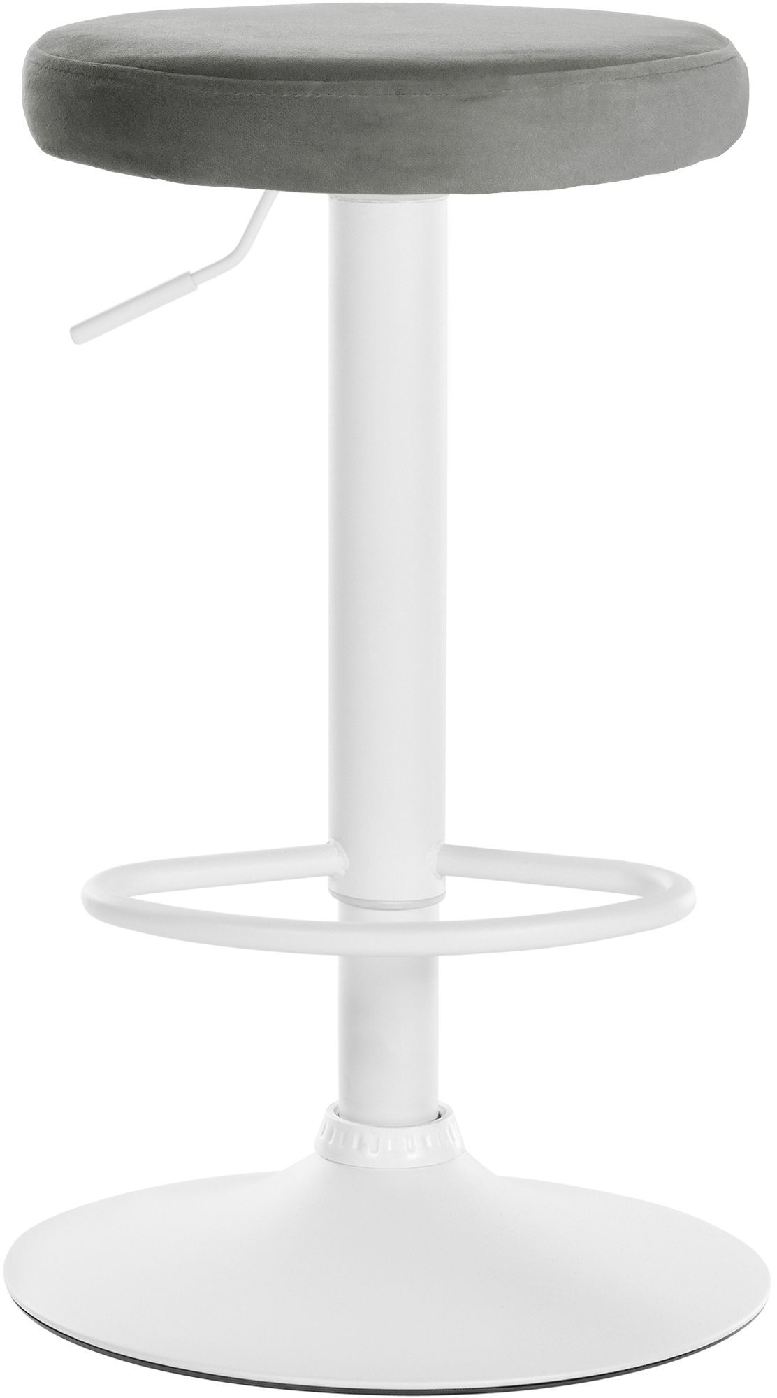 2er Set Barhocker Ponte Samt weiß, grau