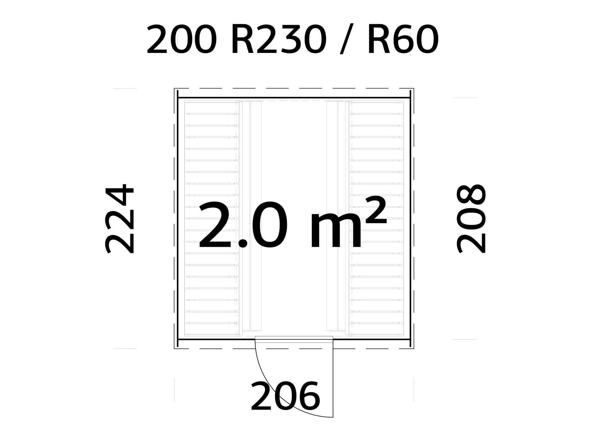Palmako Fasssauna Astra 2,0 aus Thermoholz