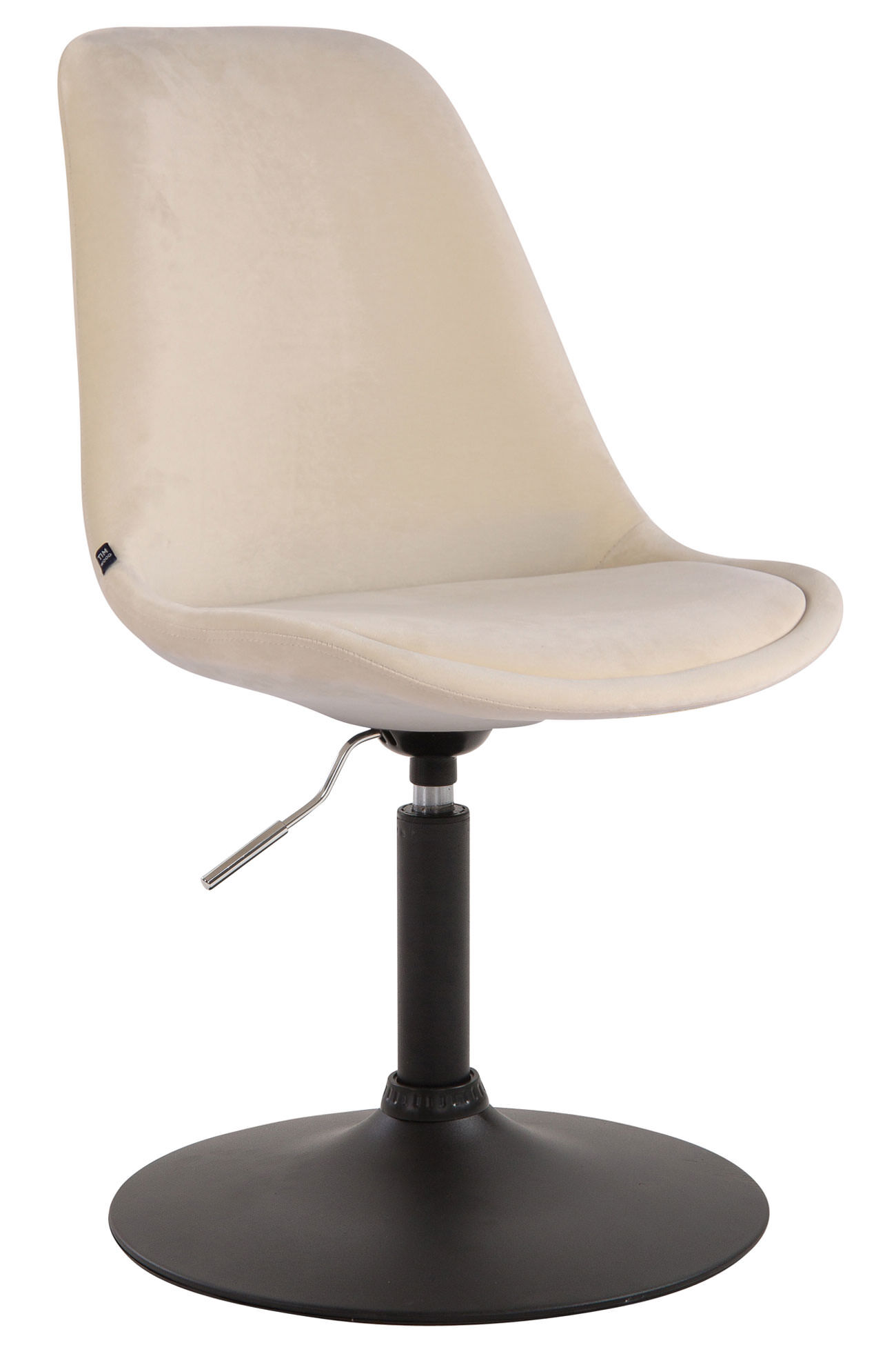 Esszimmerstuhl Maverick Samt schwarz, creme