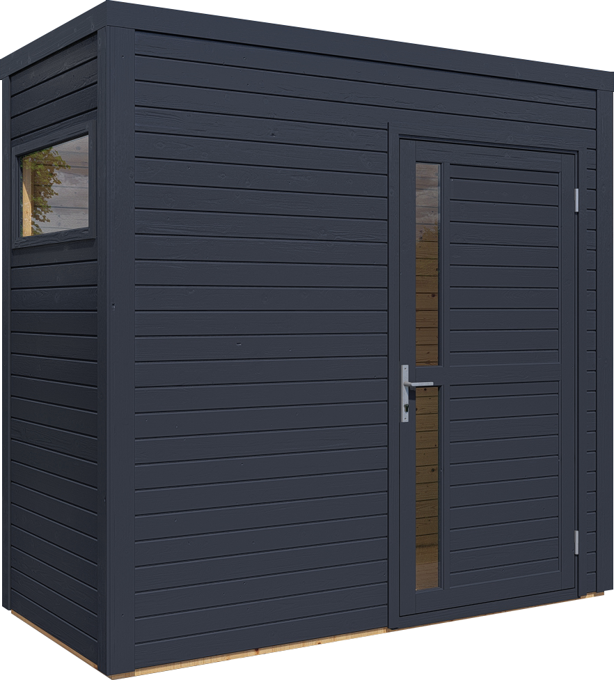 Gartenhaus Cubus 1 Anthrazit 234 x 115 cm