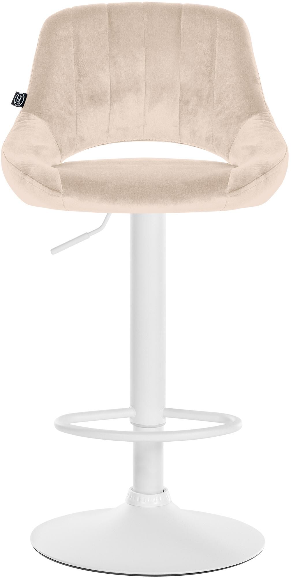 2er Set Barhocker Milet Samt W, creme