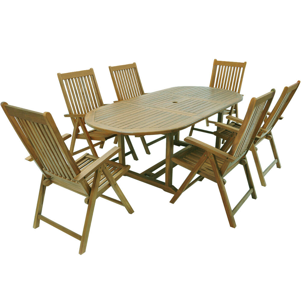 Garten-Sitzgruppe Vanamo 7-tlg Eukalyptusholz FSC®-zertifiziert