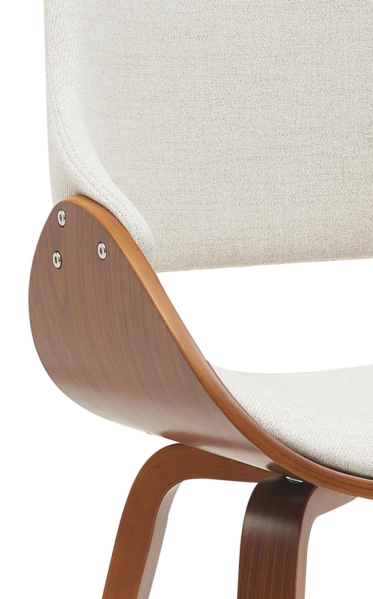 Esszimmerstuhl Vangale Stoff, walnuss/creme
