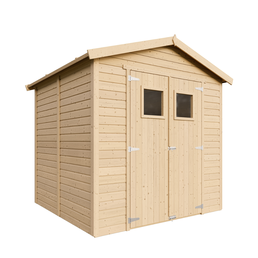 Gartenhaus Martin M351+M351G mit Boden – Holz Gerätehaus 205 x 199 cm – 4 m2