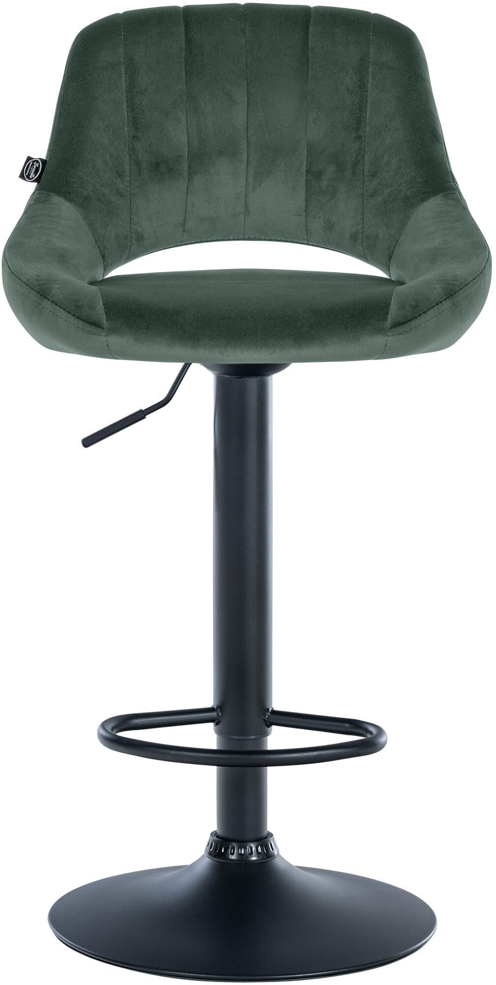 Barhocker Milet Samt schwarz, grün