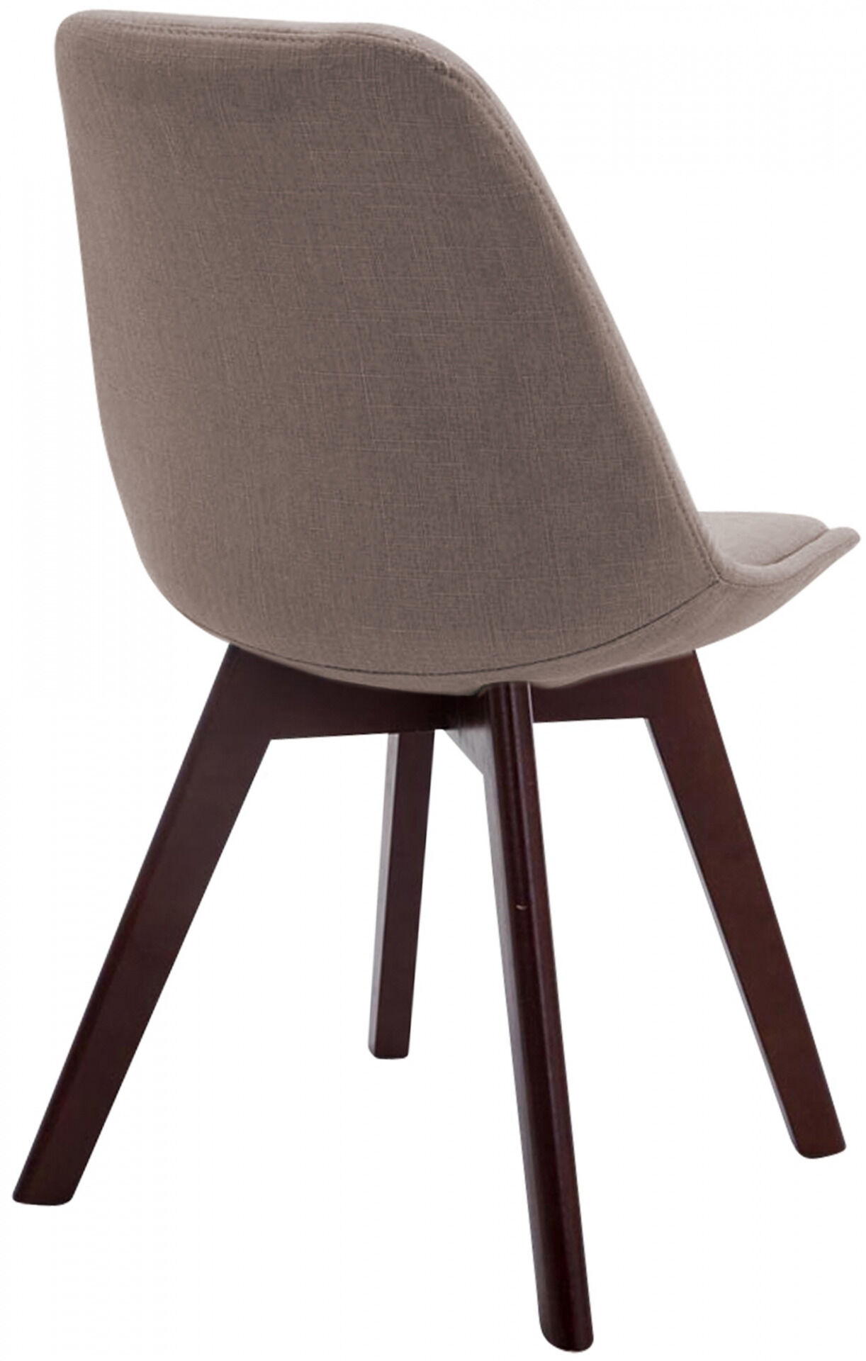 Besucherstuhl Borneo V2 Walnuss Stoff, taupe