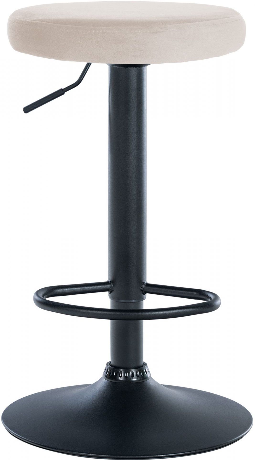 Barhocker Ponte Samt schwarz, creme