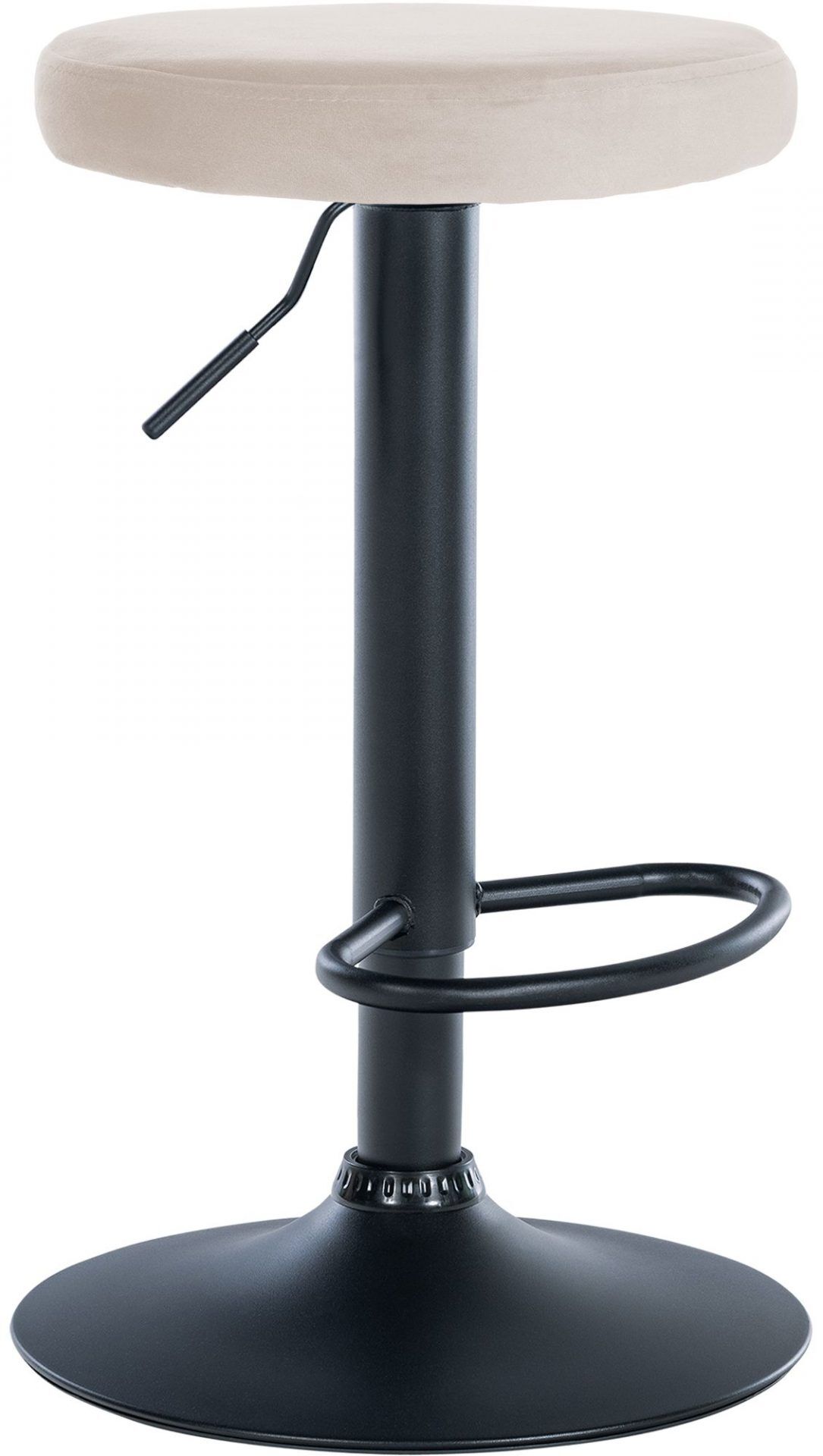 Barhocker Ponte Samt schwarz, creme