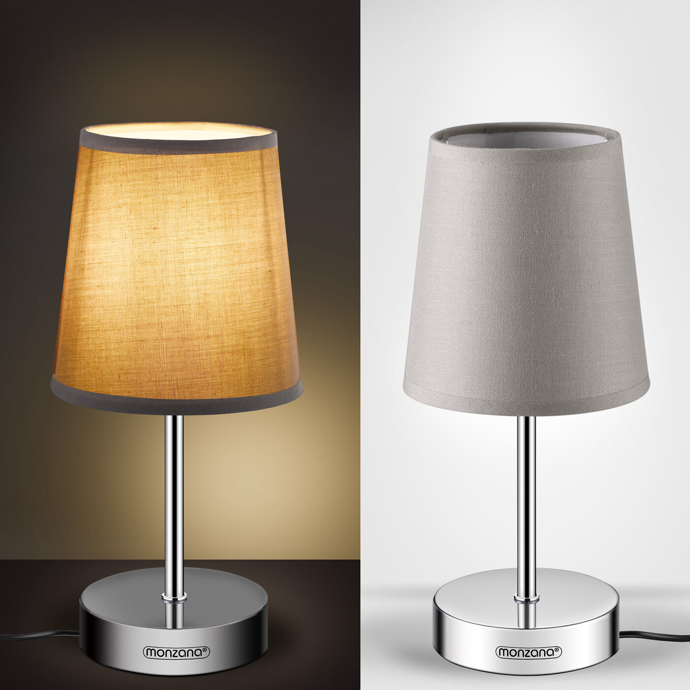 Tischlampe Lumière Taupe 32x13x13cm