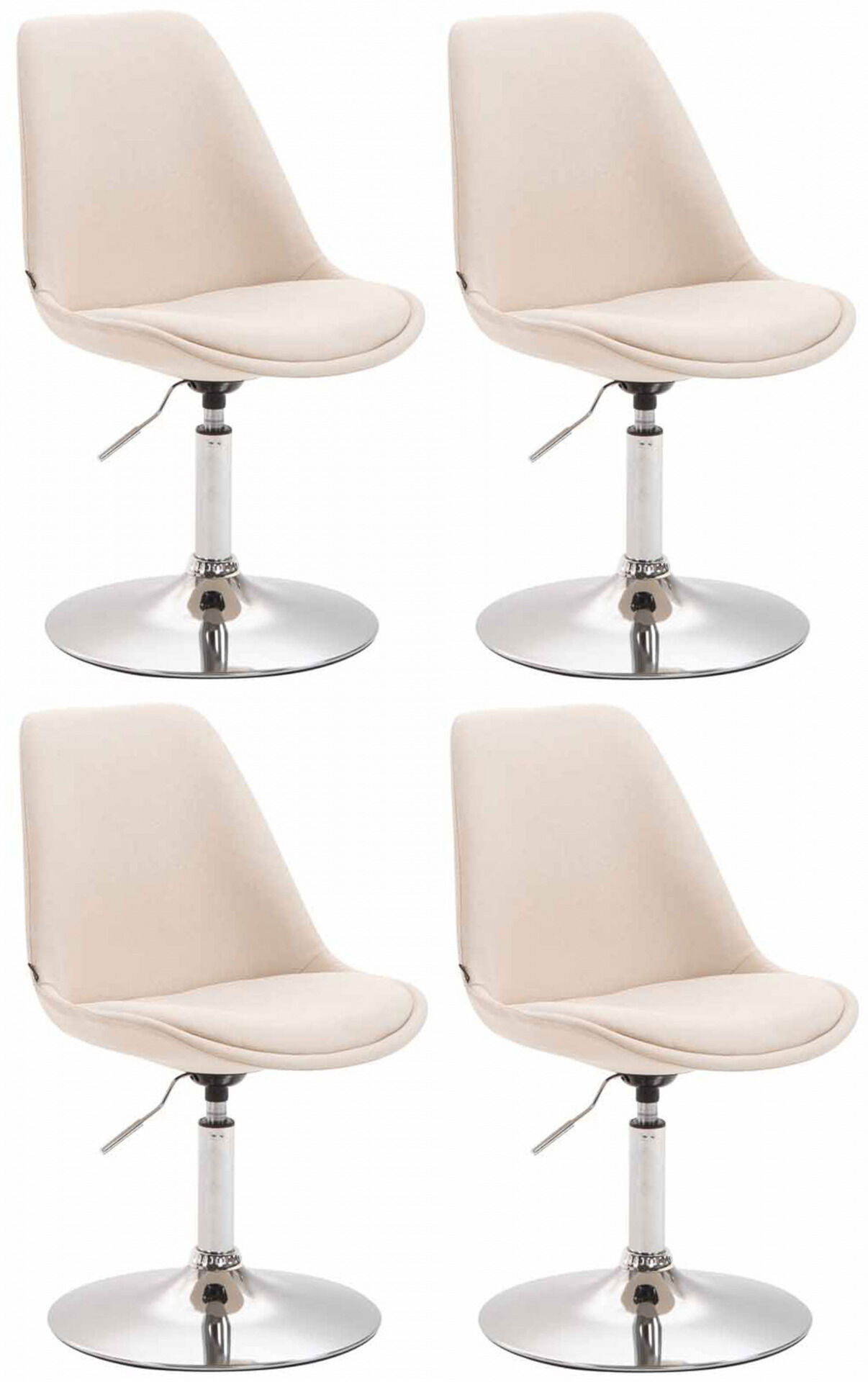 4er Set Stühle Maverick C Stoff, creme