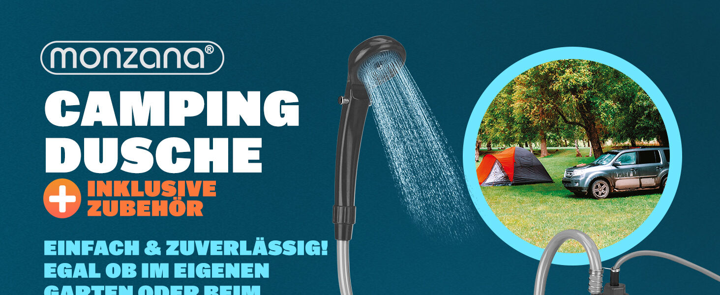 Campingdusche Anthrazit mit Tauchpumpe