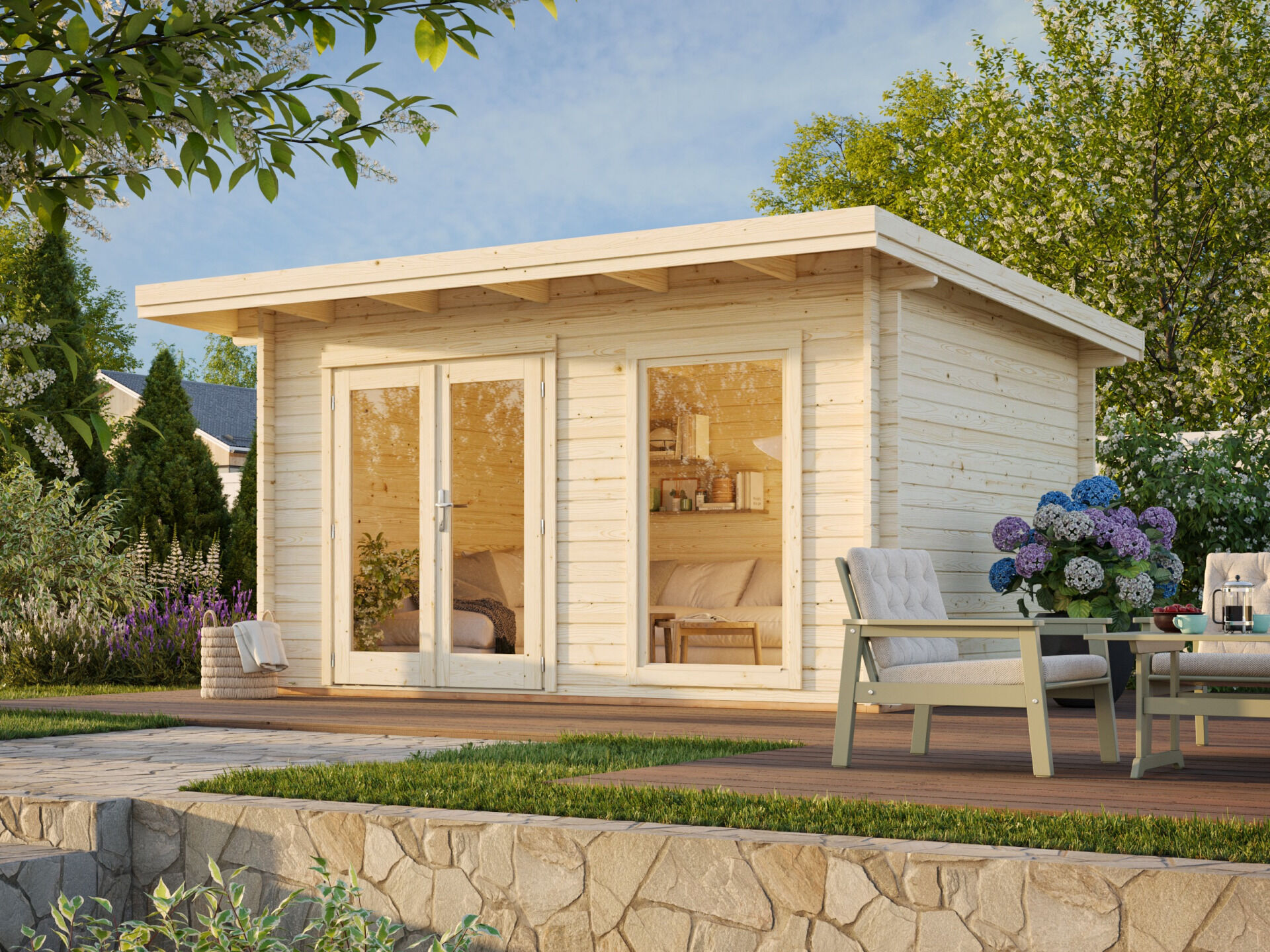 Palmako Pultdach Gartenhaus Heidi 11,7 m²