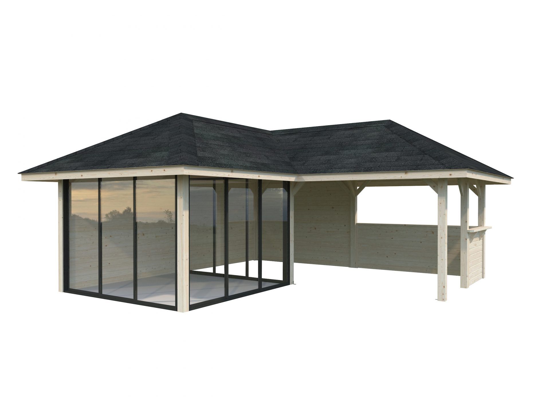 Palmako Pavillon Bianca 24,9 m2 Set 210 Slide