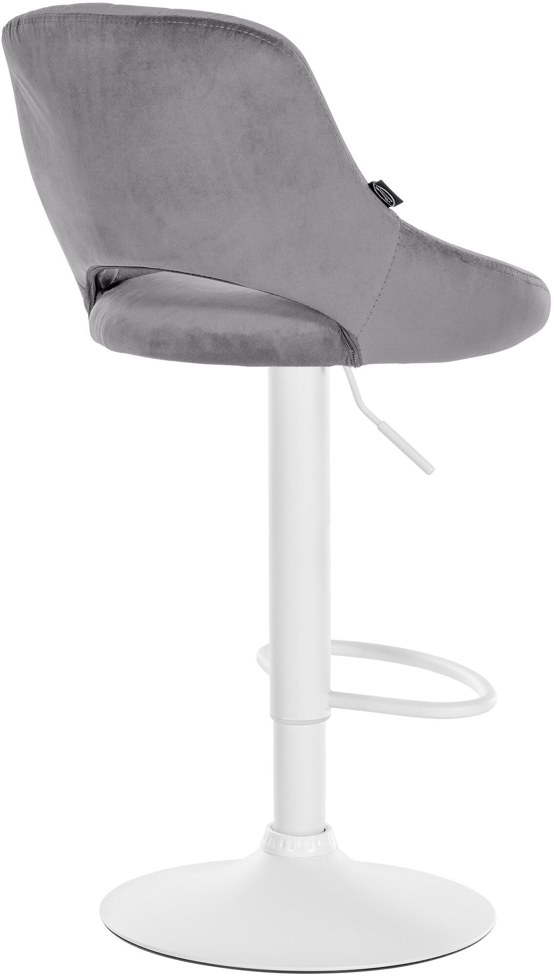 2er Set Barhocker Milet Samt W, dunkelgrau