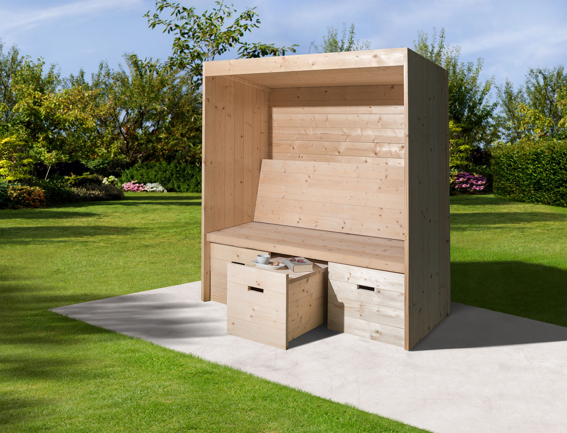 weka Gartenlaube Bozen, Kastenform, natur