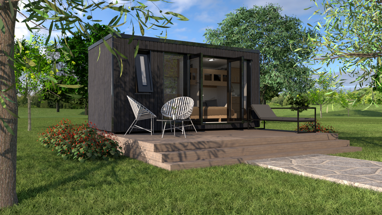 Mobilhaus Tinyhaus 2,3 x 4,9 m, Naturbelassen