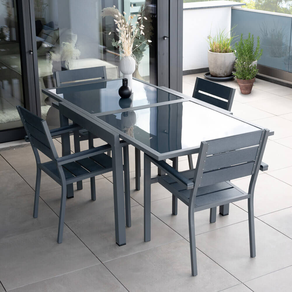 Gartentisch ausziehbar VERANO - 180/90 x 90 cm