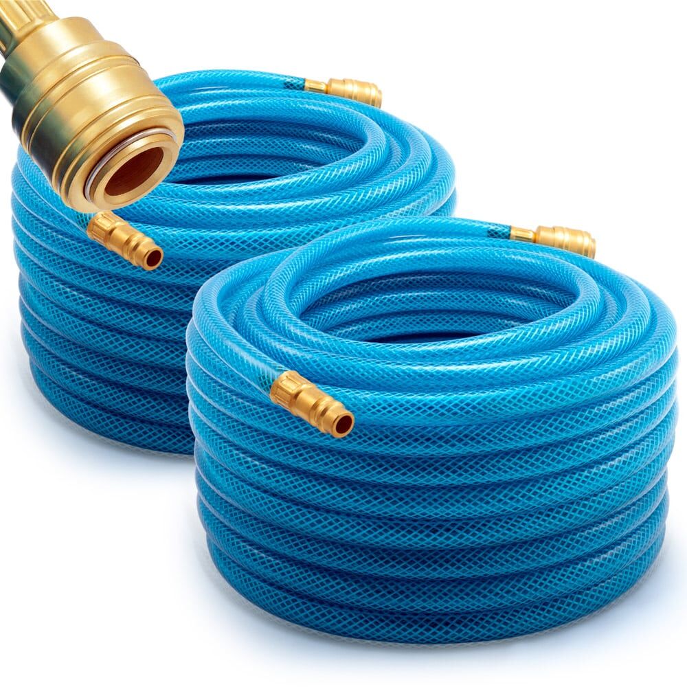 Druckluftschlauch 2er-Set 20m Schnellkupplung/Stecker
