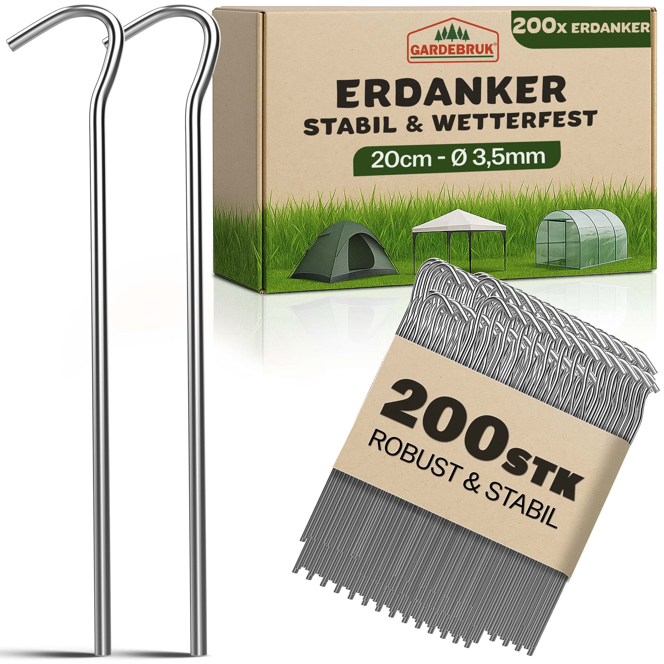 Heringe 200er-Set Stahl Ø3,5mm verzinkt