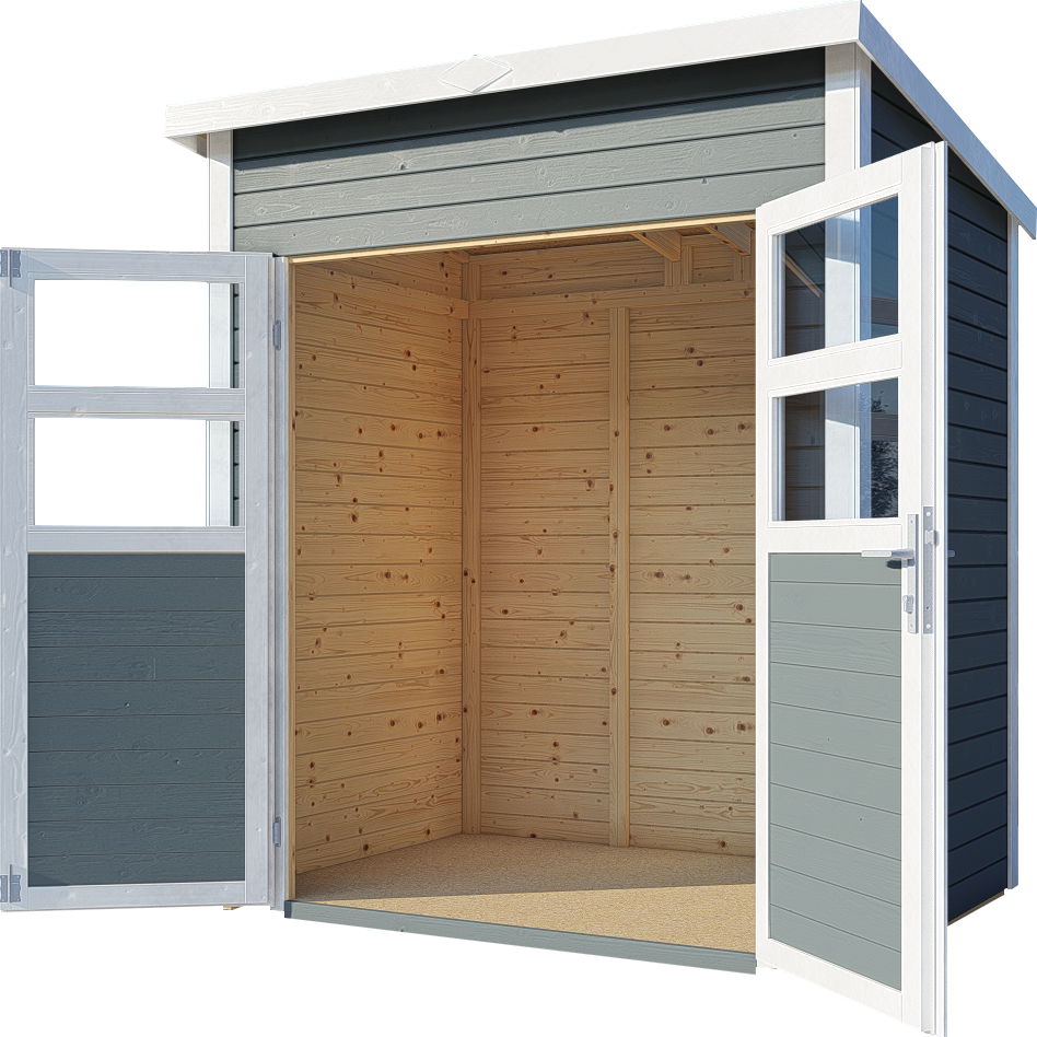 Gartenhaus Felix 1 hellgrau 181 x 121 cm