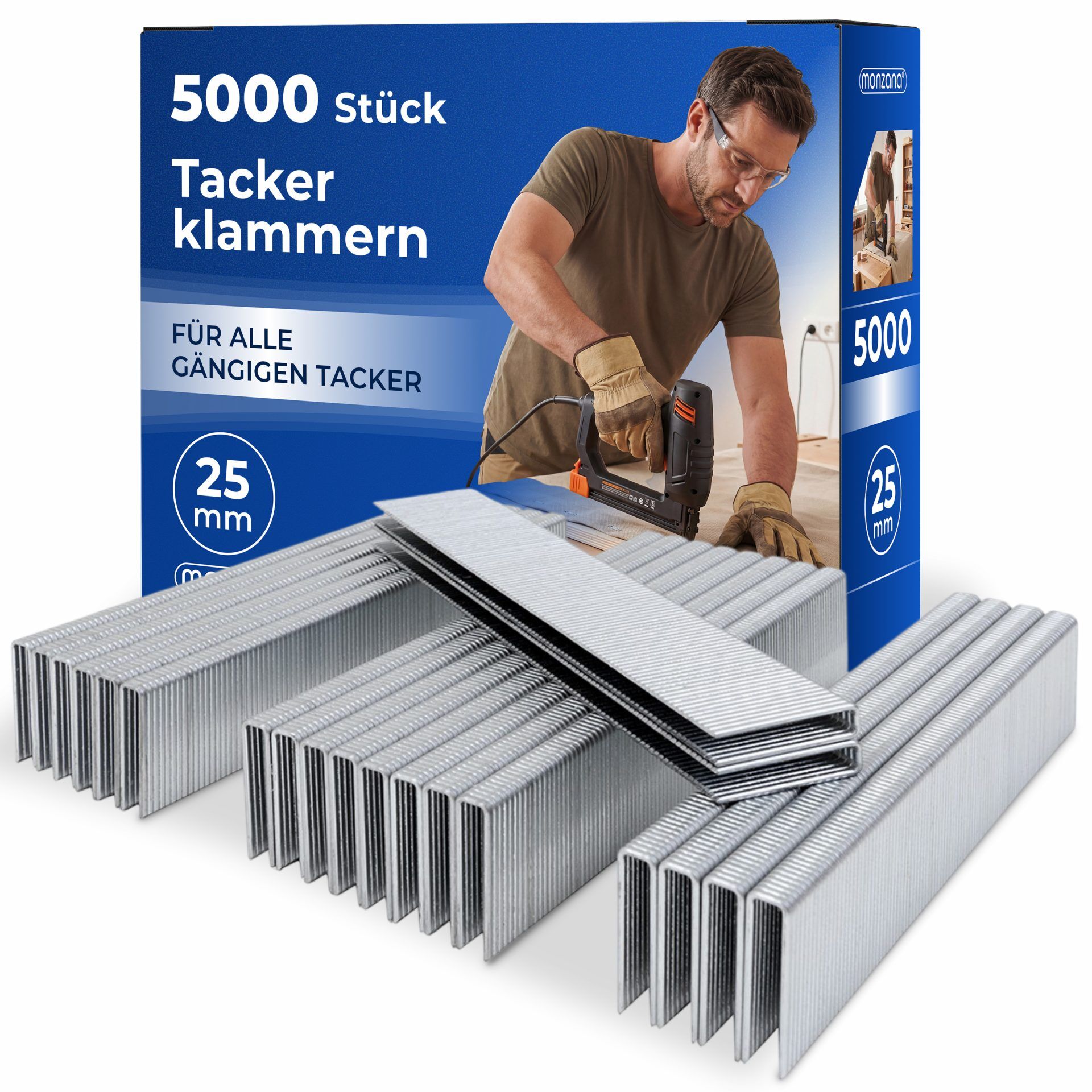 Tackerklammern 5000 Stück L= 25mm, B= 5,8mm