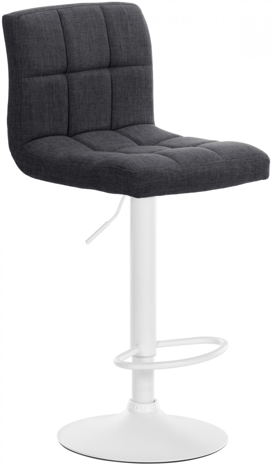 Barhocker Calma Stoff weiß, dunkelgrau