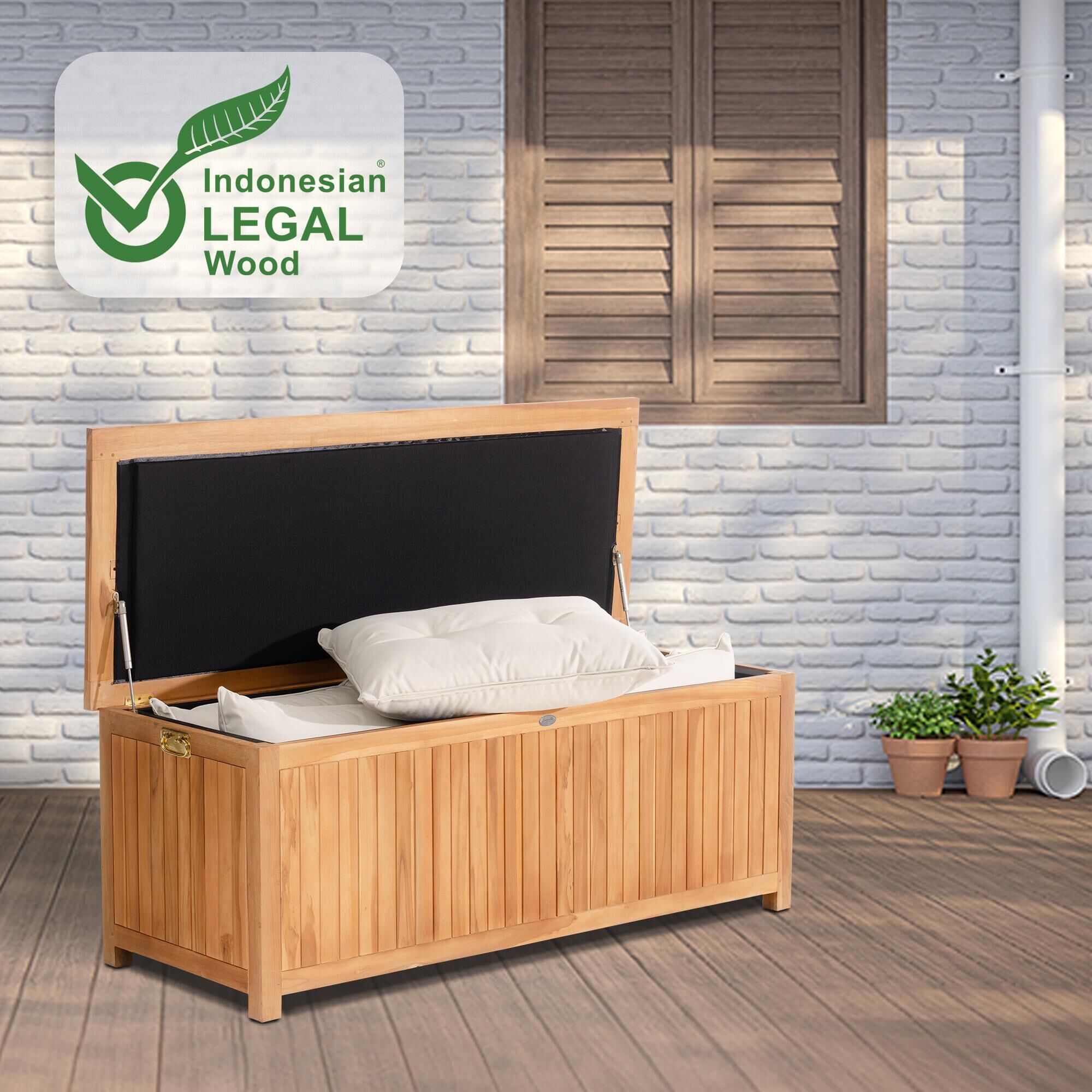 Teak Gartenbox Odessa 160X62X60, teak
