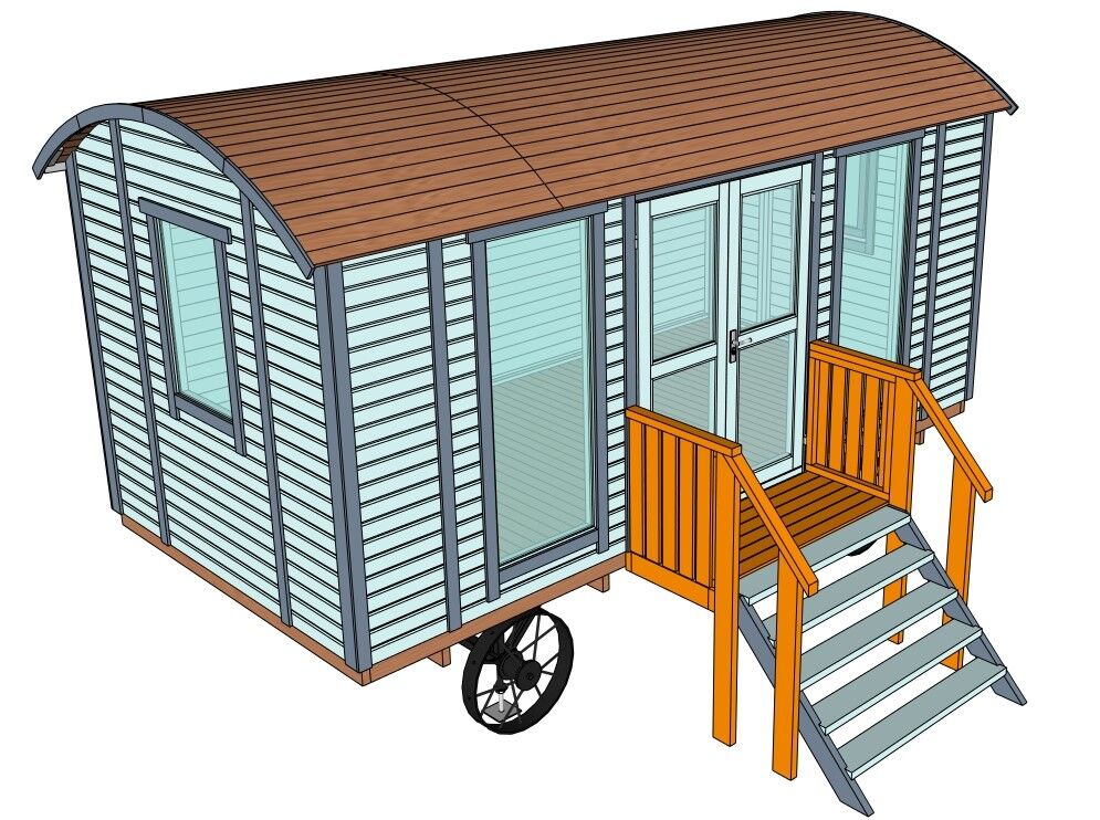 Tinyhaus Bauwagen Zirkuswagen Schäferwagen Pipowagen XXL 480, ohne Räderset