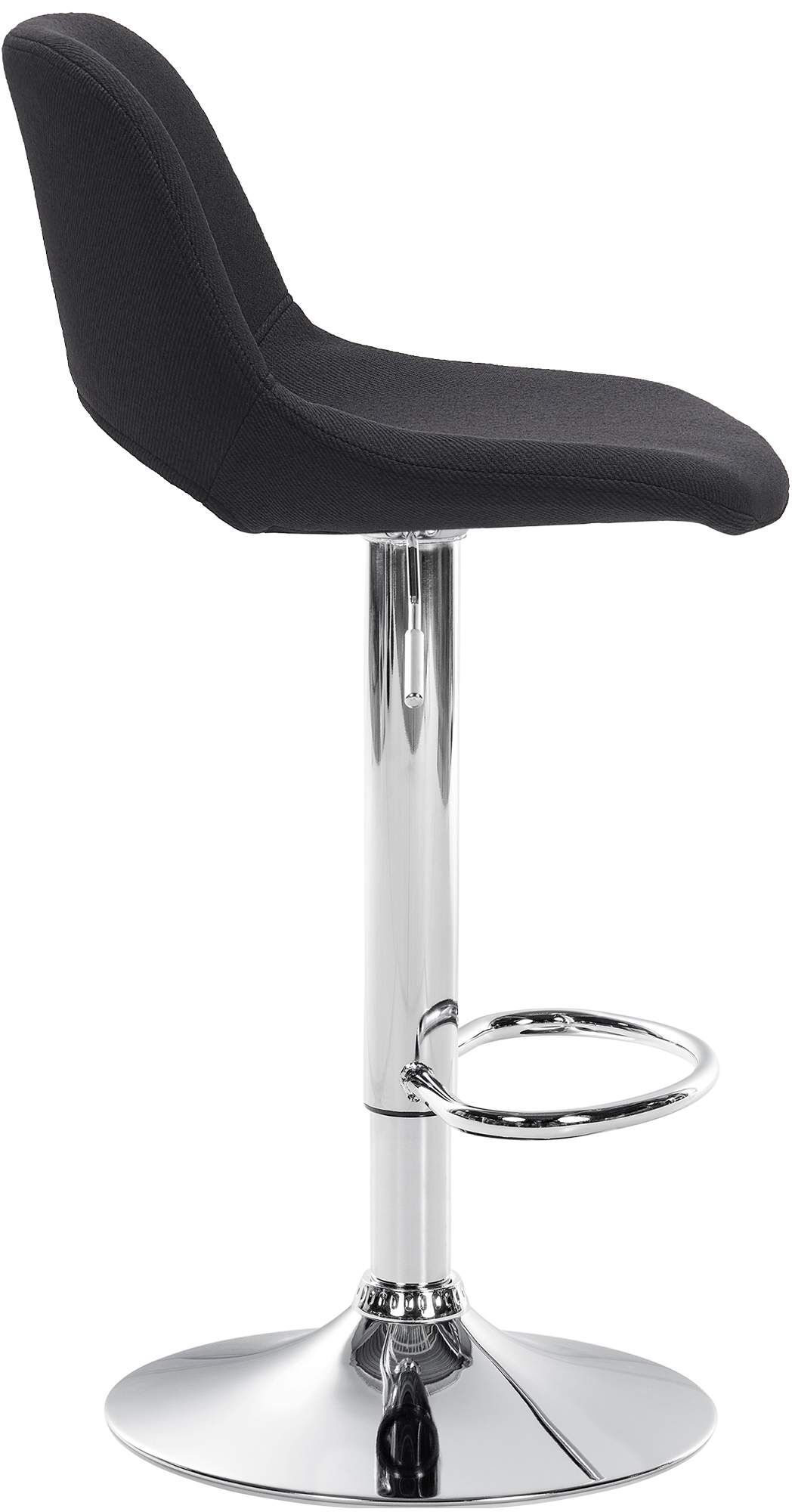 Barhocker Camden Stoff chrom, schwarz