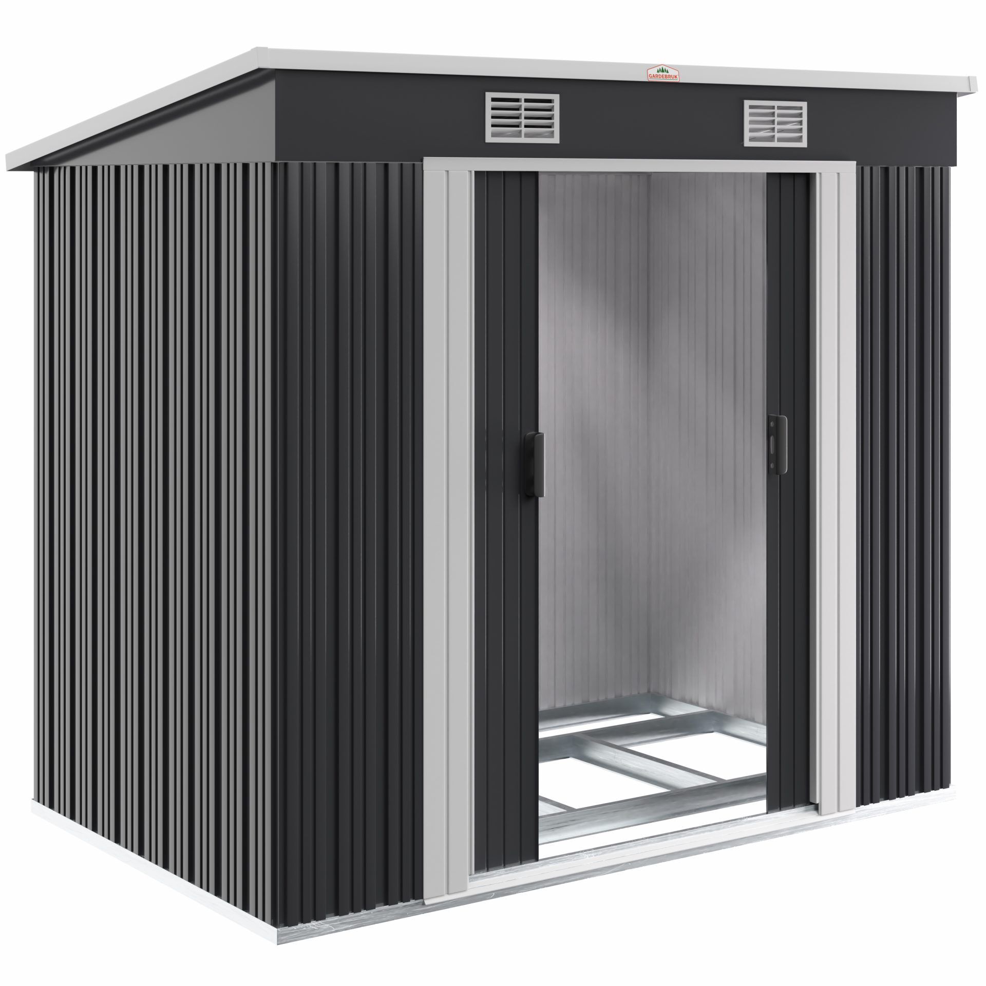 Geräteschuppen Anthrazit Metall 196x122x182cm