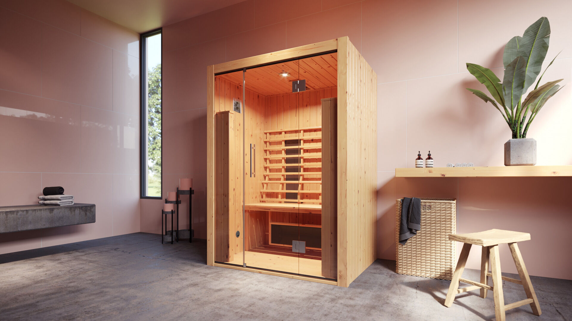 weka Infrarotkabine HAMINA 2 mit Glasfront