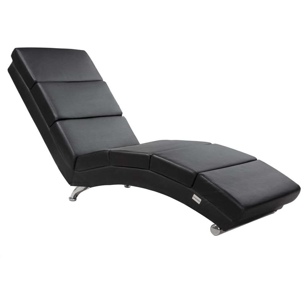 Relaxliege London Schwarz Kunstleder
