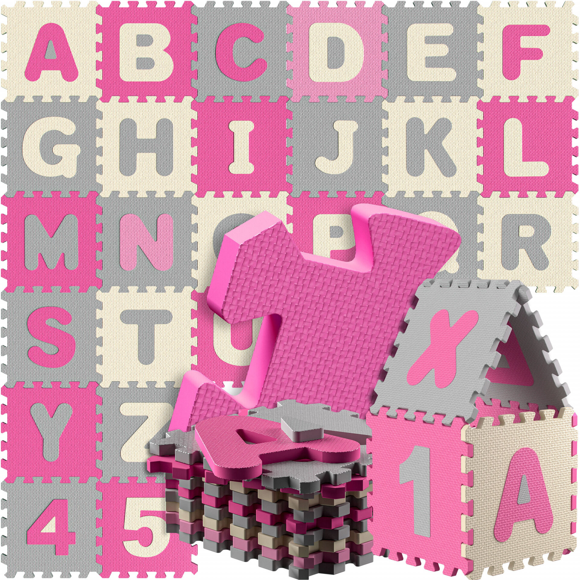 Puzzlematte 86-tlg Pink