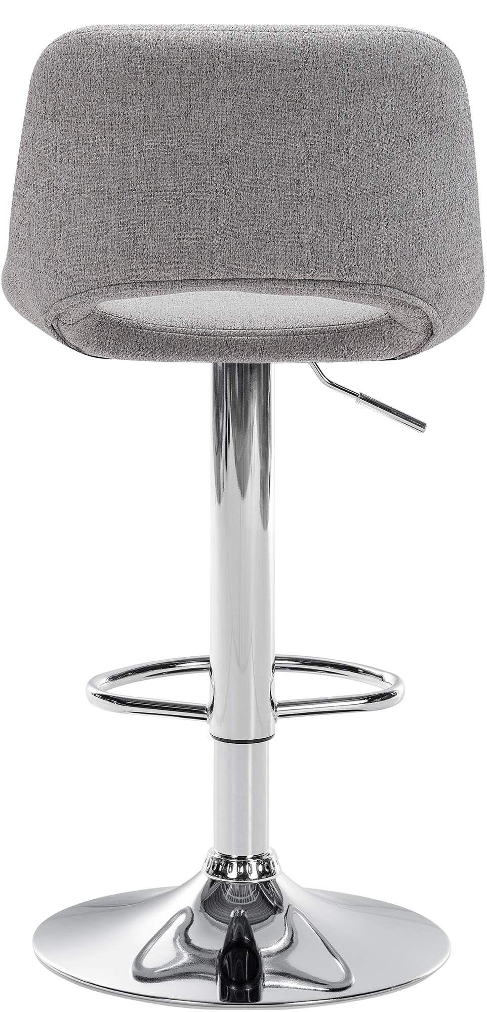 Barhocker Camden Stoff chrom, hellgrau