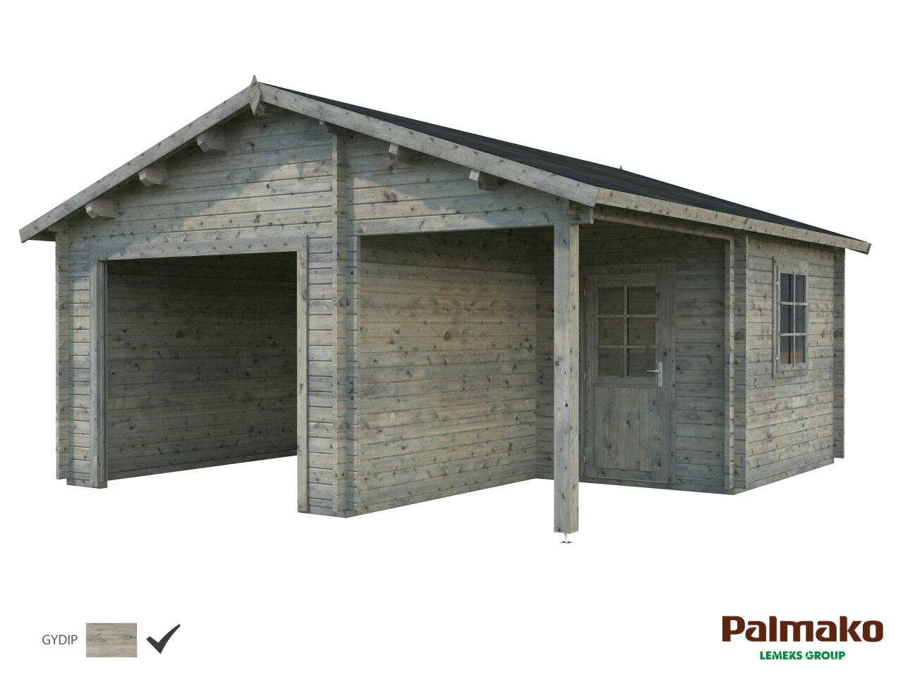 Palmako Holzgarage Roger 21,9+5,2 m²