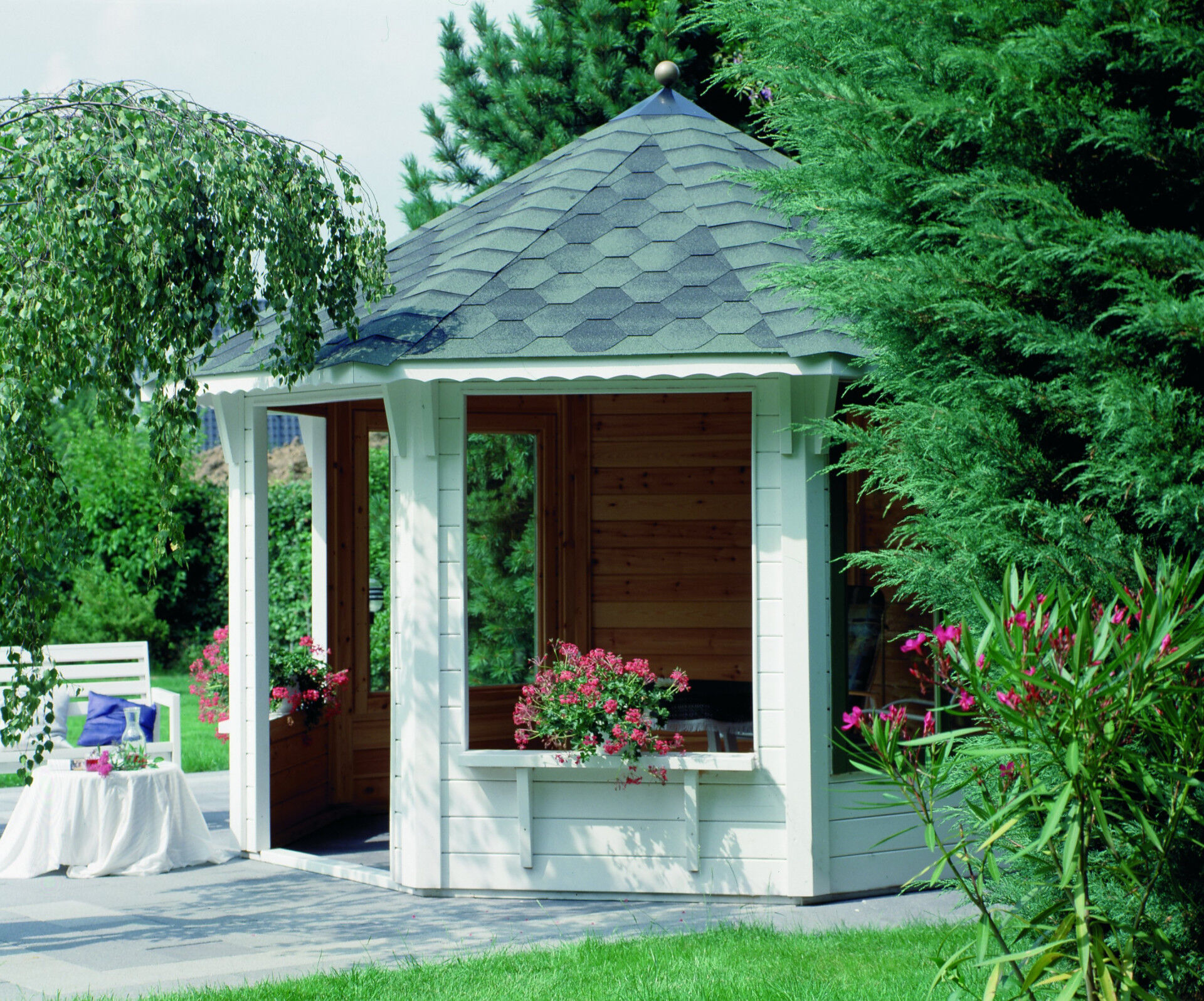 Pavillon Ravenna 12 m2 offen, schwarz
