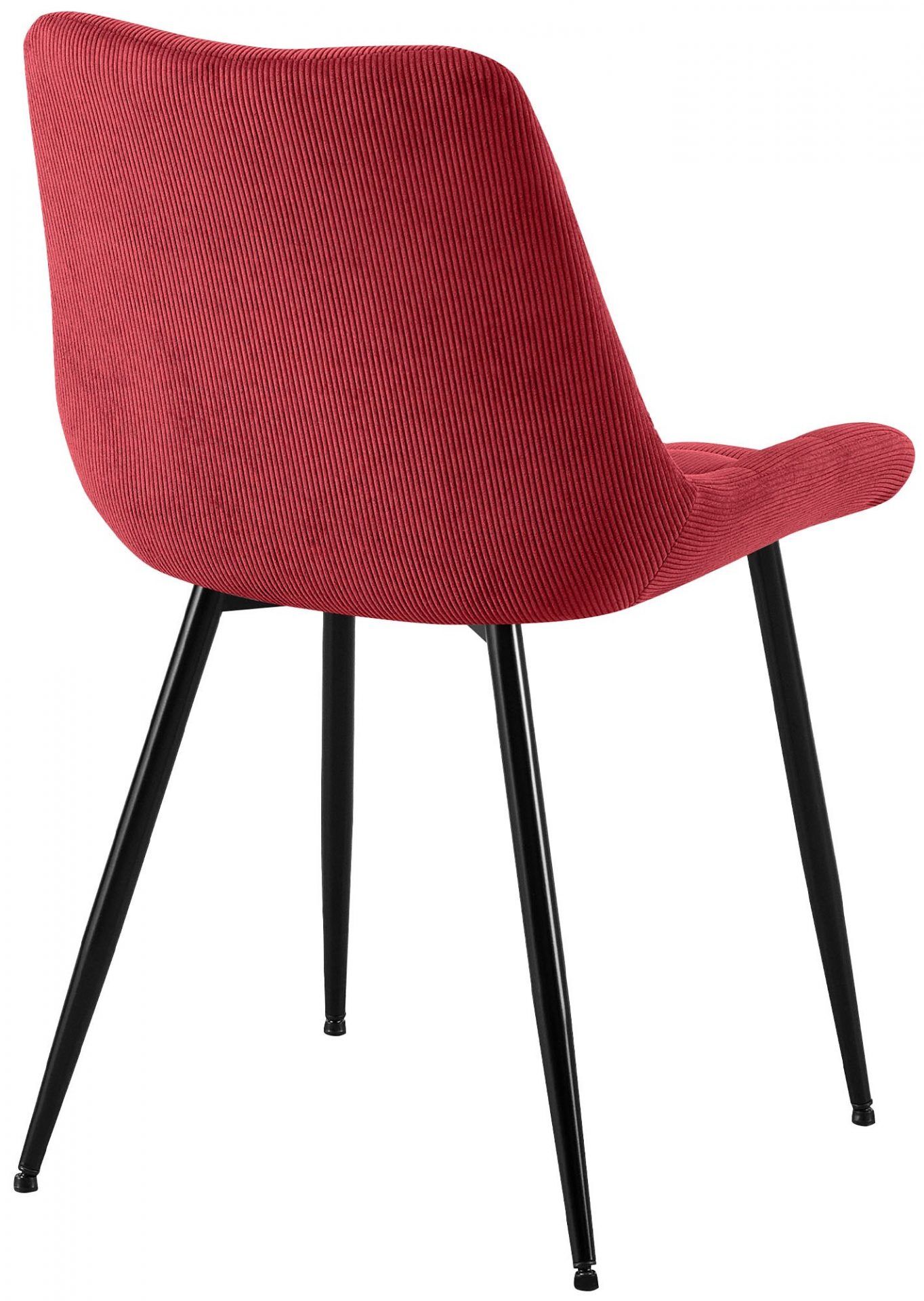 Esszimmerstuhl Sardna Cord, bordeauxrot