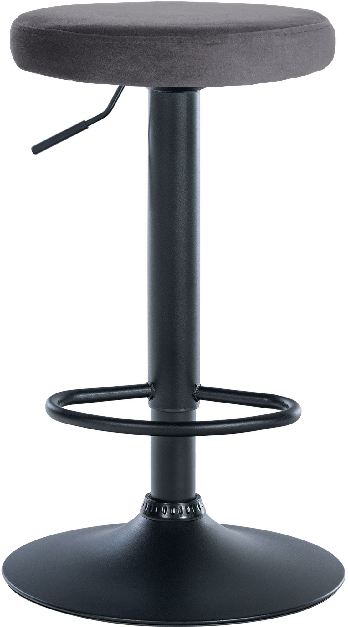 2er Set Barhocker Ponte Samt schwarz, dunkelgrau