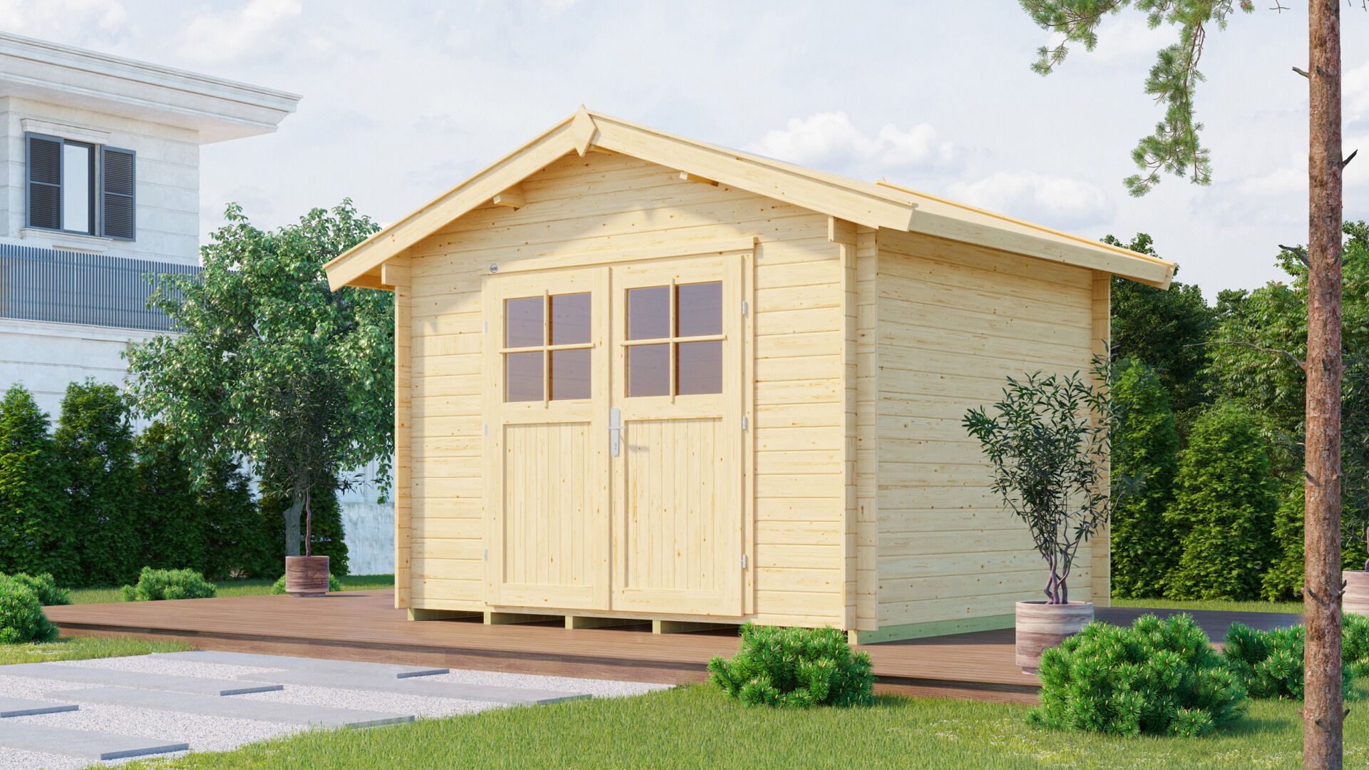 weka Gartenhaus Premium28 DT 3,8x2,3m