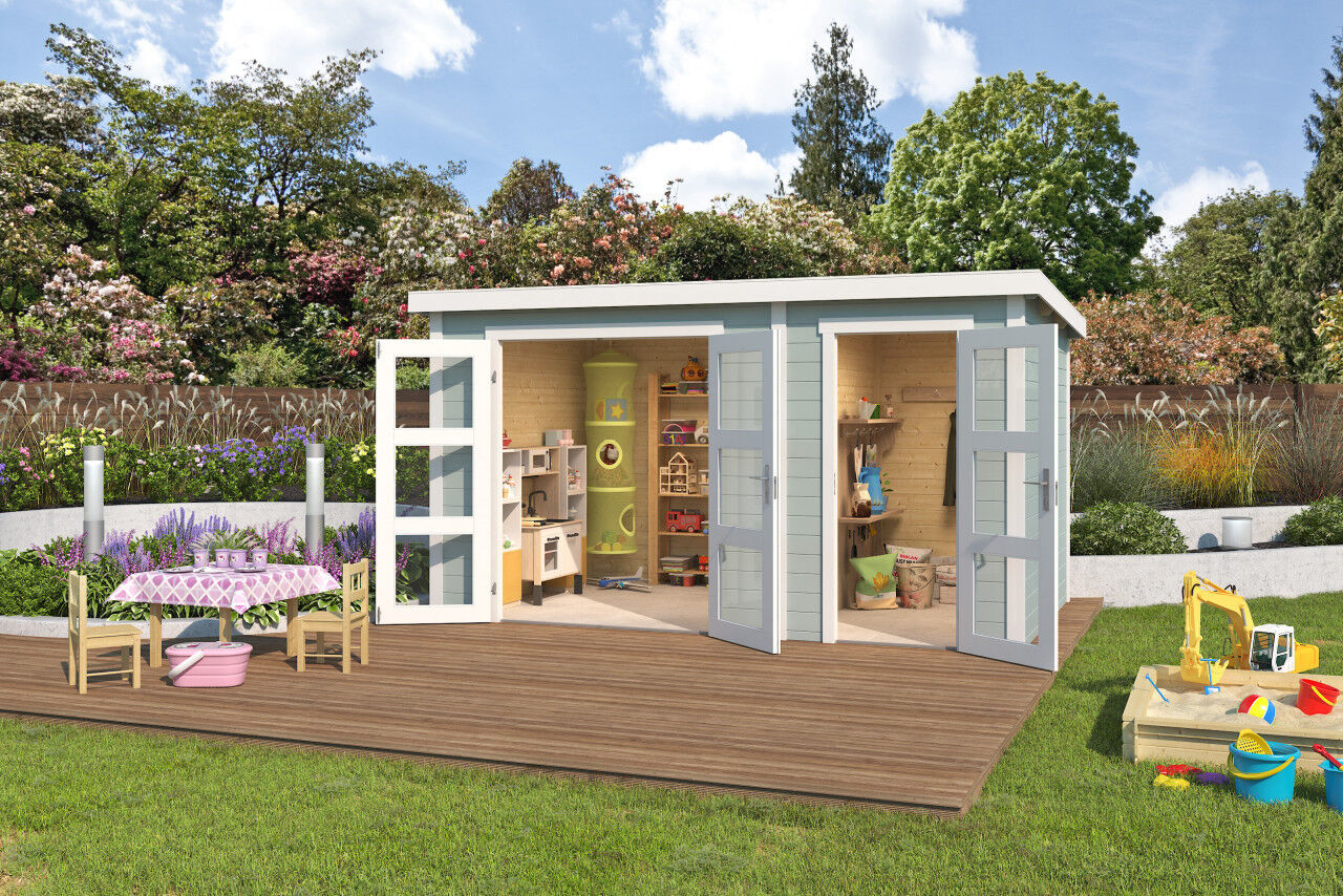 Lasita Maja Flachdach Gartenhaus Zambezi XL