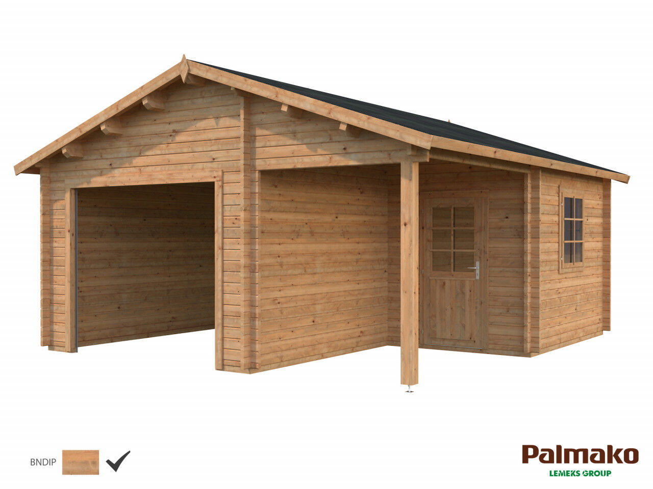 Palmako Holzgarage Roger 21,9+5,2 m²