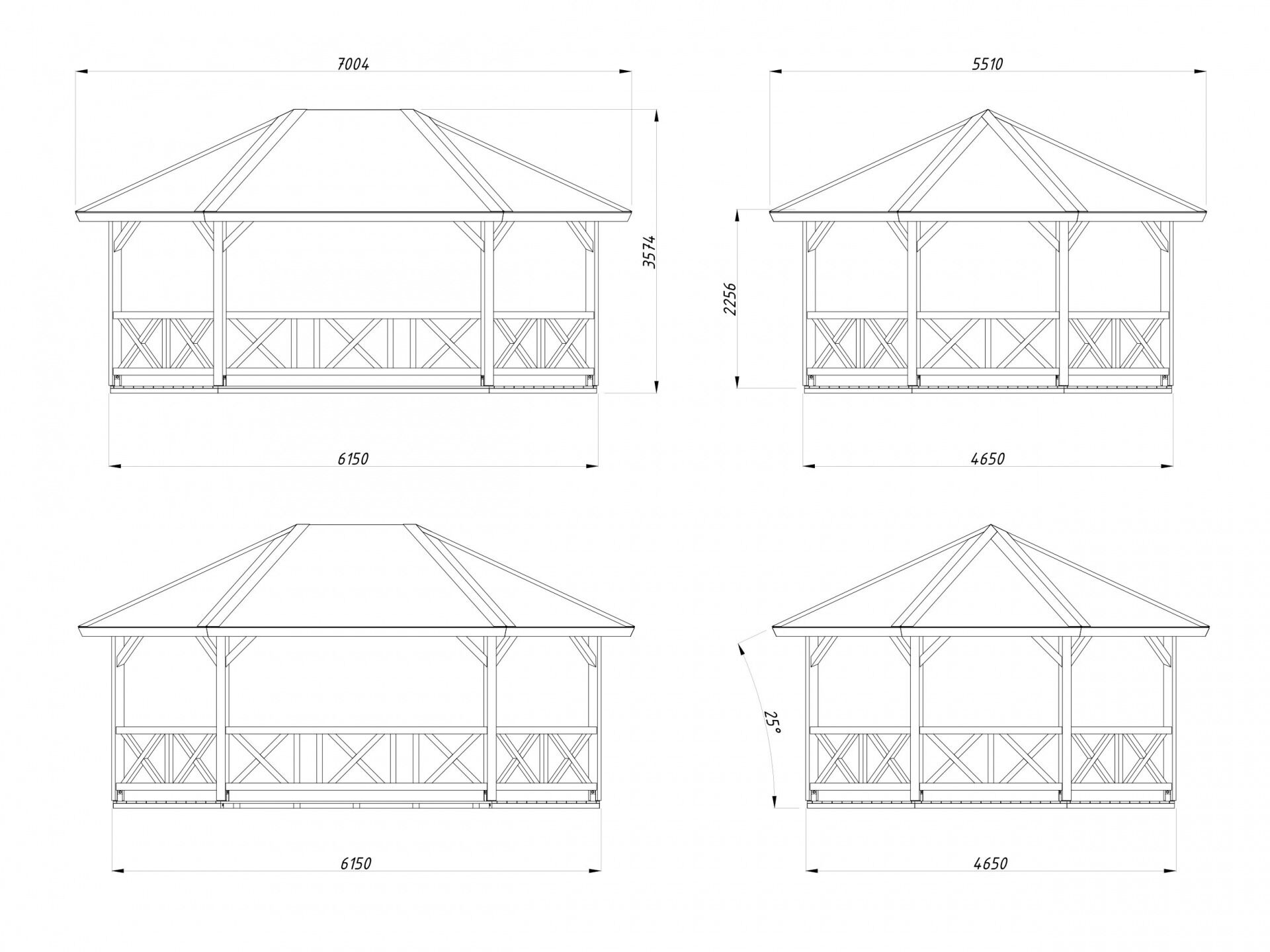 Palmako Pavillon Betty 25,0 m²