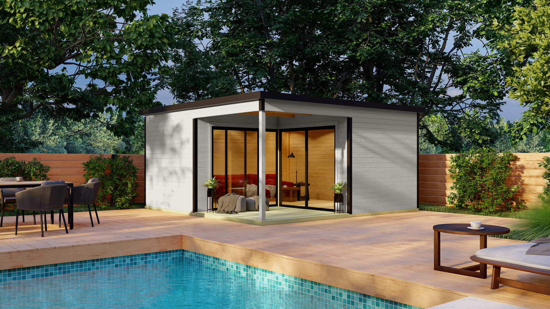 Lasita Maja Gartenhaus Domeo 6 Loggia