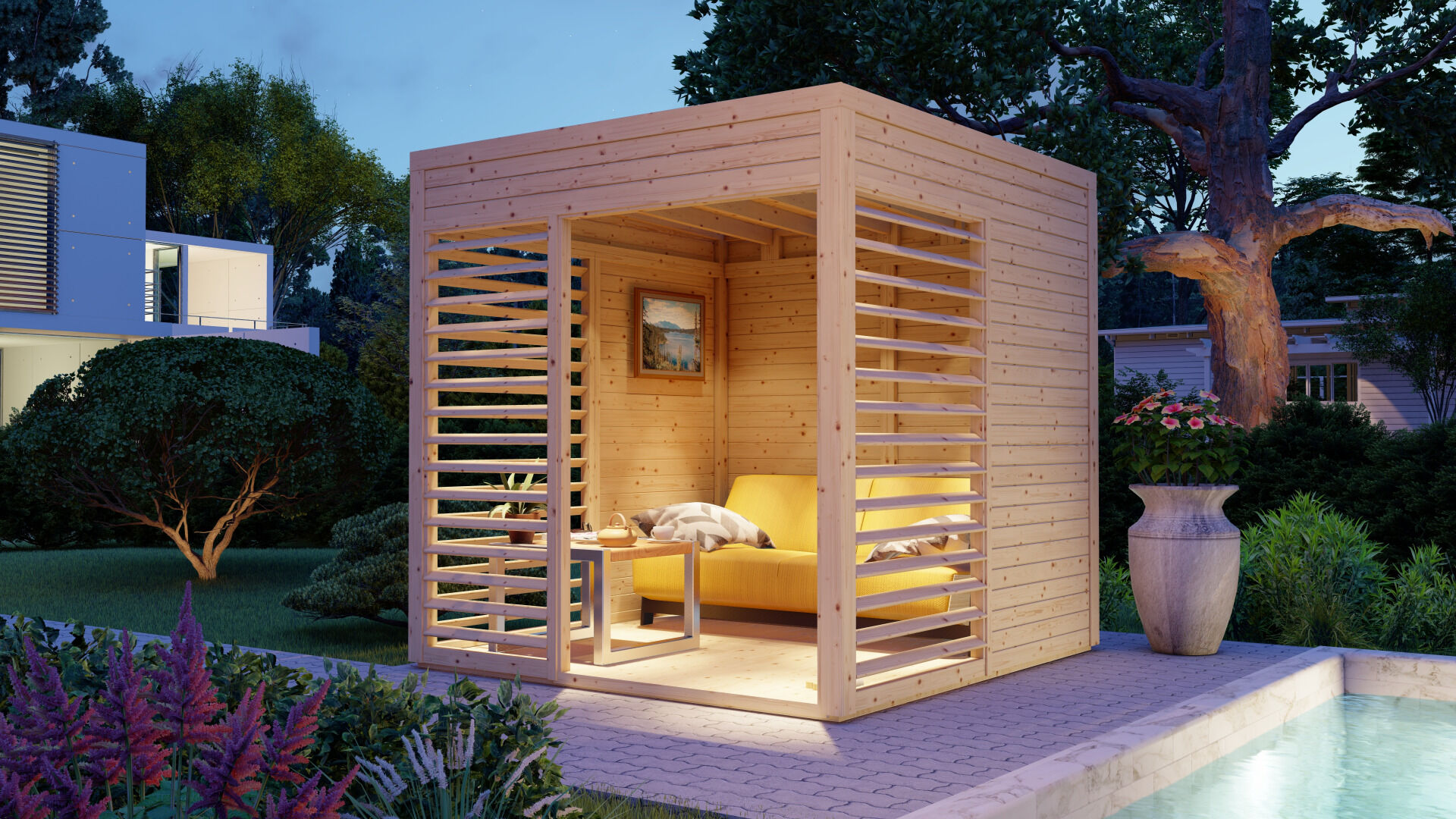 Gartenhaus Modern Art 1 naturbelassen 226 x 234 cm