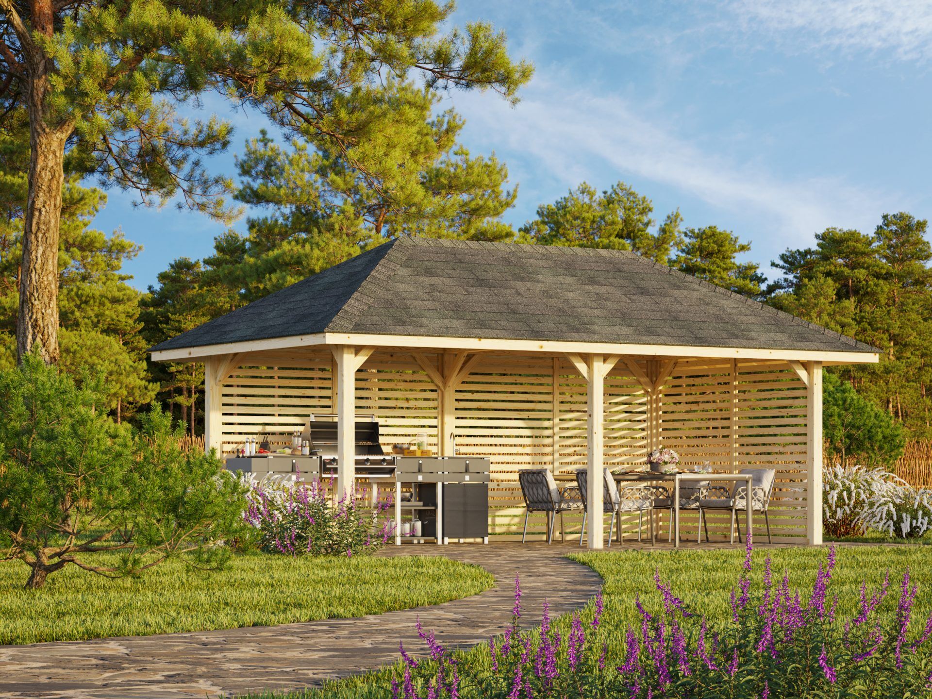 Palmako Pavillon Bianca 16,6 m2 Set 109