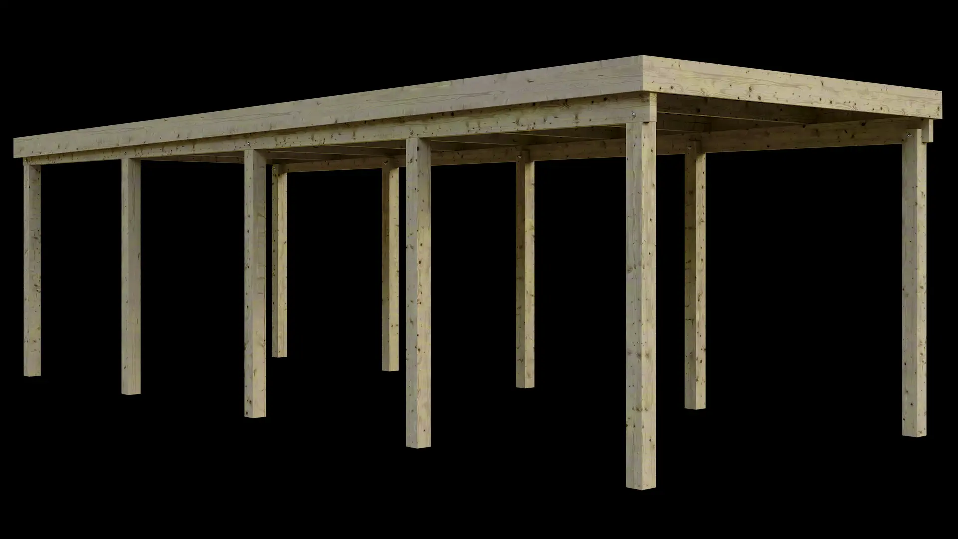 Carport VC 310x800 Kiefer Massivholz