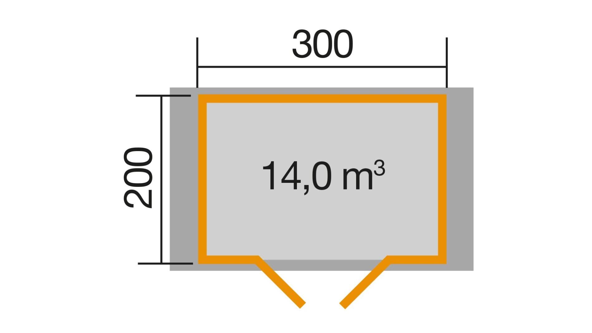 weka Gartenhaus Premium28 DT 3,8x2,3m