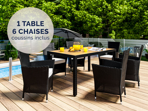 Polyrattan Garten-Sitzgruppe Korfu 5-tlg Schwarz