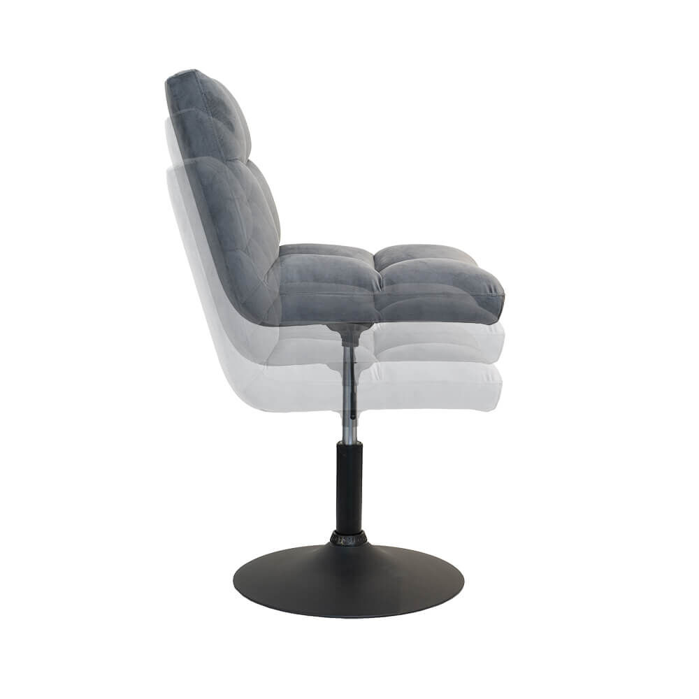 Barhocker höhenverstellbar 8er Set ACE - Samt Hellgrau