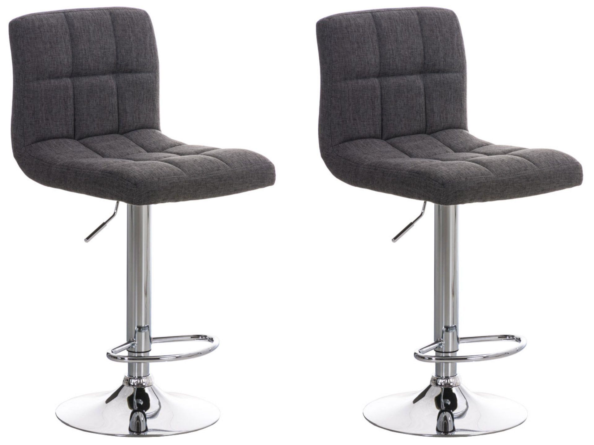 2er Set Barhocker Peru STOFF C, hellgrau